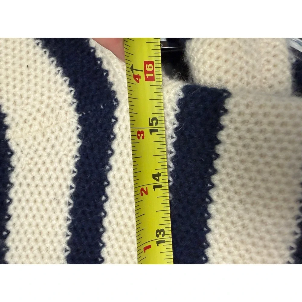 Ralph Lauren Boys Navy and Cream Striped Cashmere Knit Sweater approx size Small